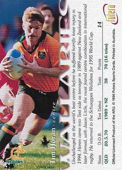 1996 Futera Rugby Union #14 Tim Horan Back